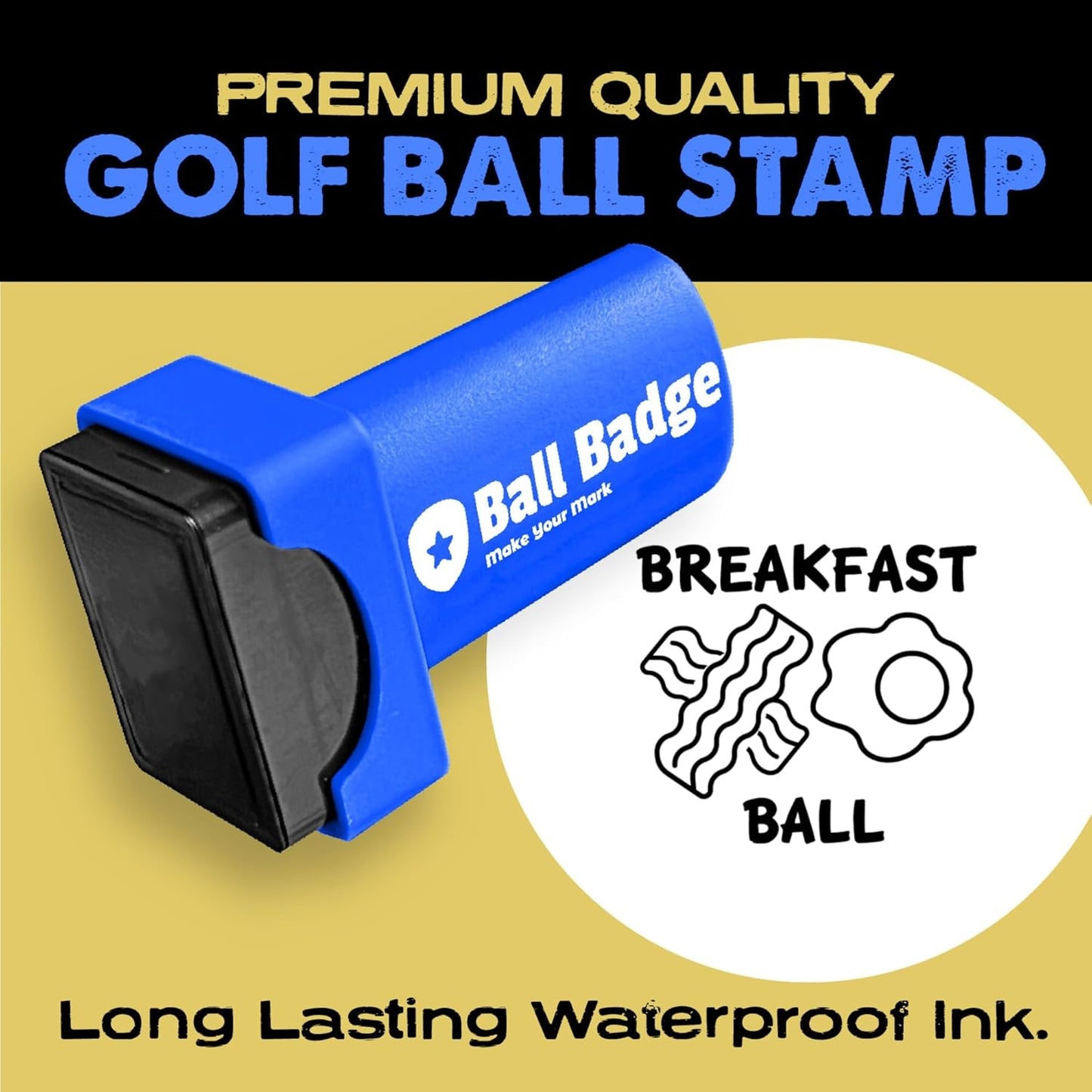 Ball Badge - Golf Ball Stamp (The Golf Series), Golf Ball Marker, Reusable Golf Ball Marking Tool to Identify Golf Balls