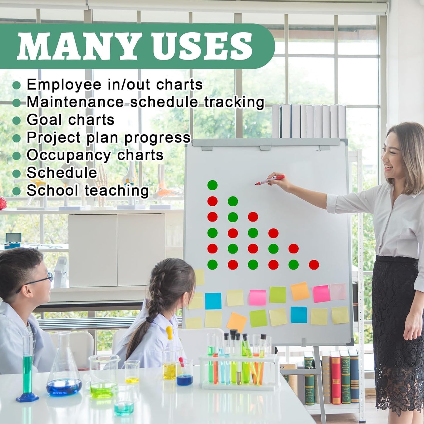 Xuhal 80 Pcs Double Sided Red Green Magnets 1.26'' Red Green Flip Reversible Magnets Dots for Whiteboard Mini Colored Double Sided Reversible Circle Indicator for Office Classroom Decoration (Classic)