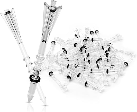 Premium Golf Tees - 5-Prong & 4-Prong Anti-Slip, Enhanced Stability, Unbreakable Golf T 3-1/4" for 360cc Drivers, Ideal Gift for Golfer