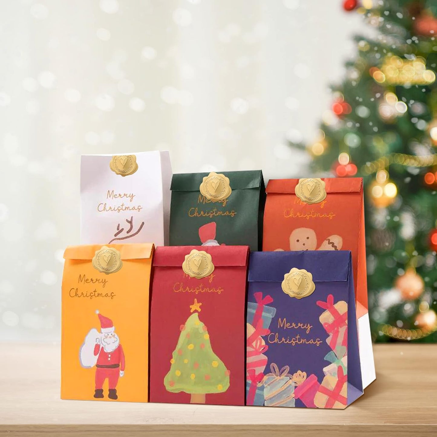 300pcs Gold Embossed Wax Seal Looking Heart Envelope Seals for Wedding Invitations/Greeting Cards/Party Favors, Self-Adhesive