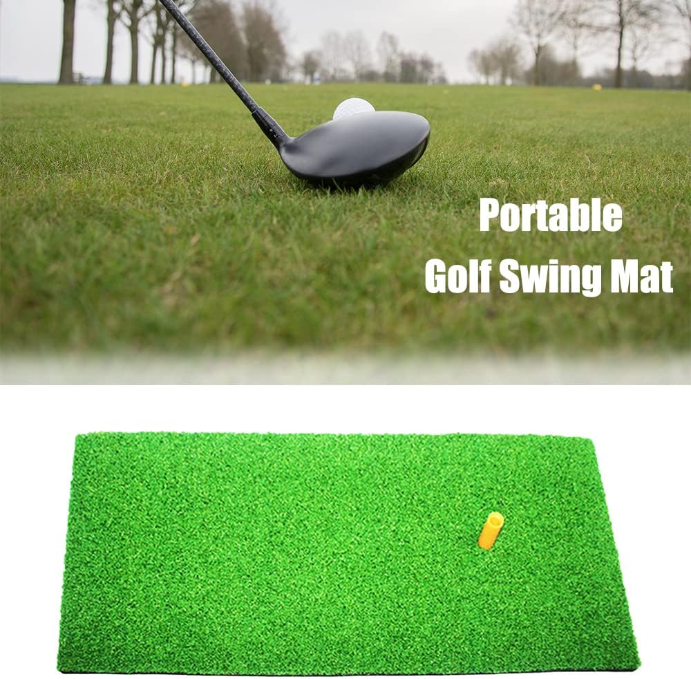 Golf Mat| Artificial Turf, Foam Bottom Golf Hitting Mat| Outdoor and Indoor Practice Golf Mat with Rubber tee for Swing and Chipping Practice