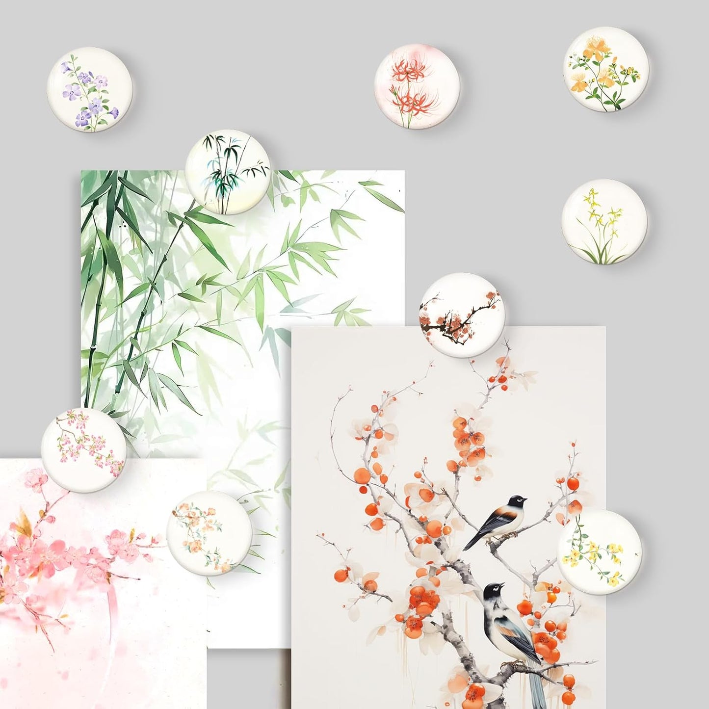 MORCART 16PCS Fridge Magnets Art Magnets Decoration for Refrigerator Locker Whiteboard Decorative Magnetic Board Cabinets Classroom Office Cubicle School Cute