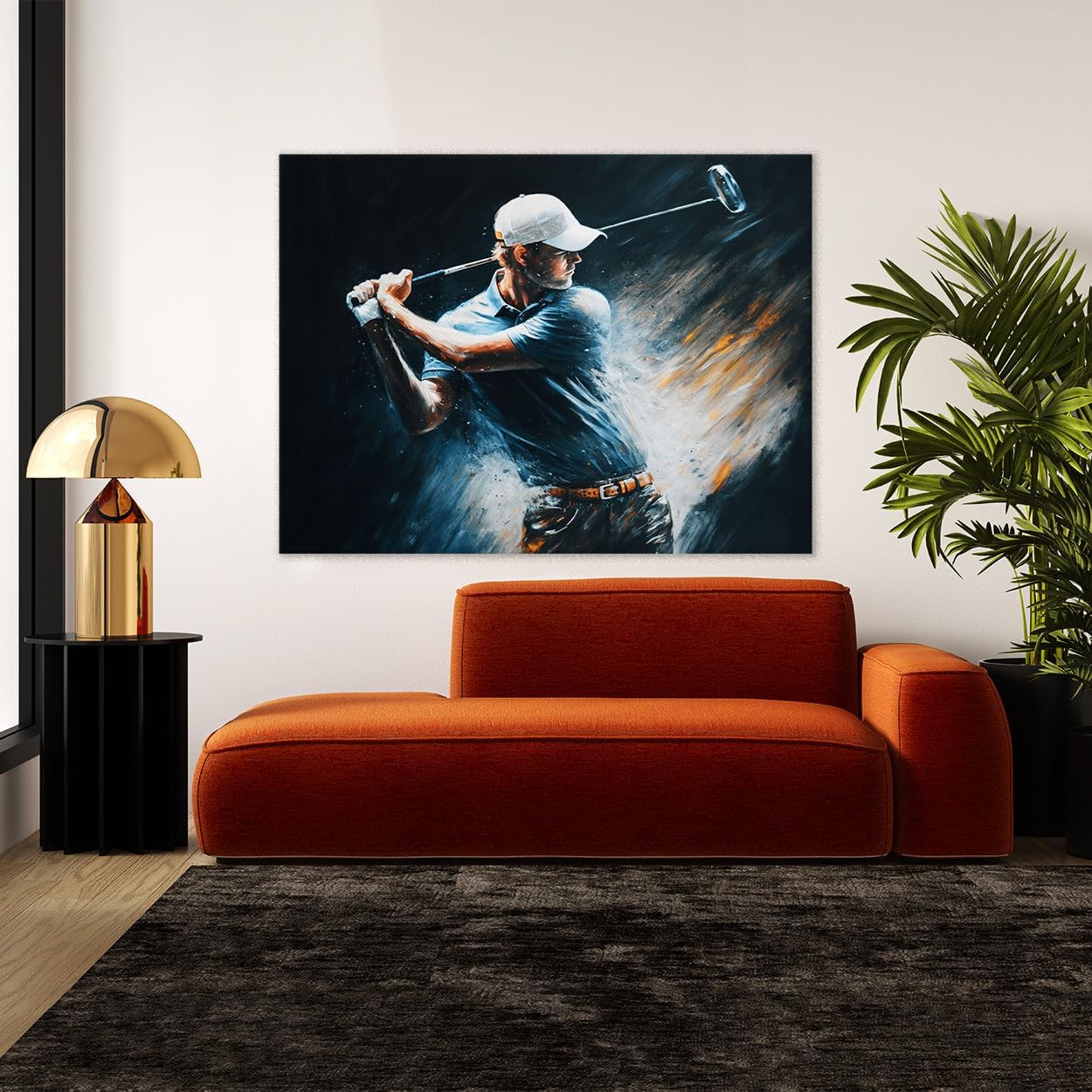 Sense Canvas Golf Golfer Motion Blur 8 Canvas Art - Home Decor Wall Art Print Poster Painting Large 40x30 / 0.75"