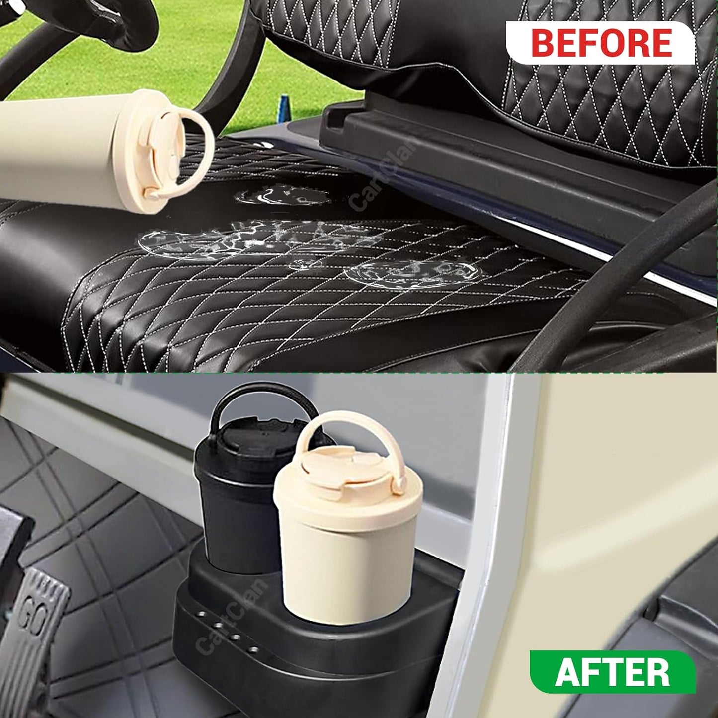 Club Car DS Cup Holder Kit Dual for 1993-Up Golf Cart OEM# 1016811 101708301