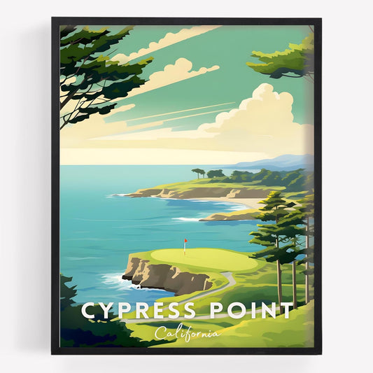 Golf Course Premium Giclee Fine Art Prints - Augusta, Pebble Beach, Pinehurst, Golf Course Posters, Golf Wall Art, Aesthetic Poster for Home Office Decor, Ready to Frame
