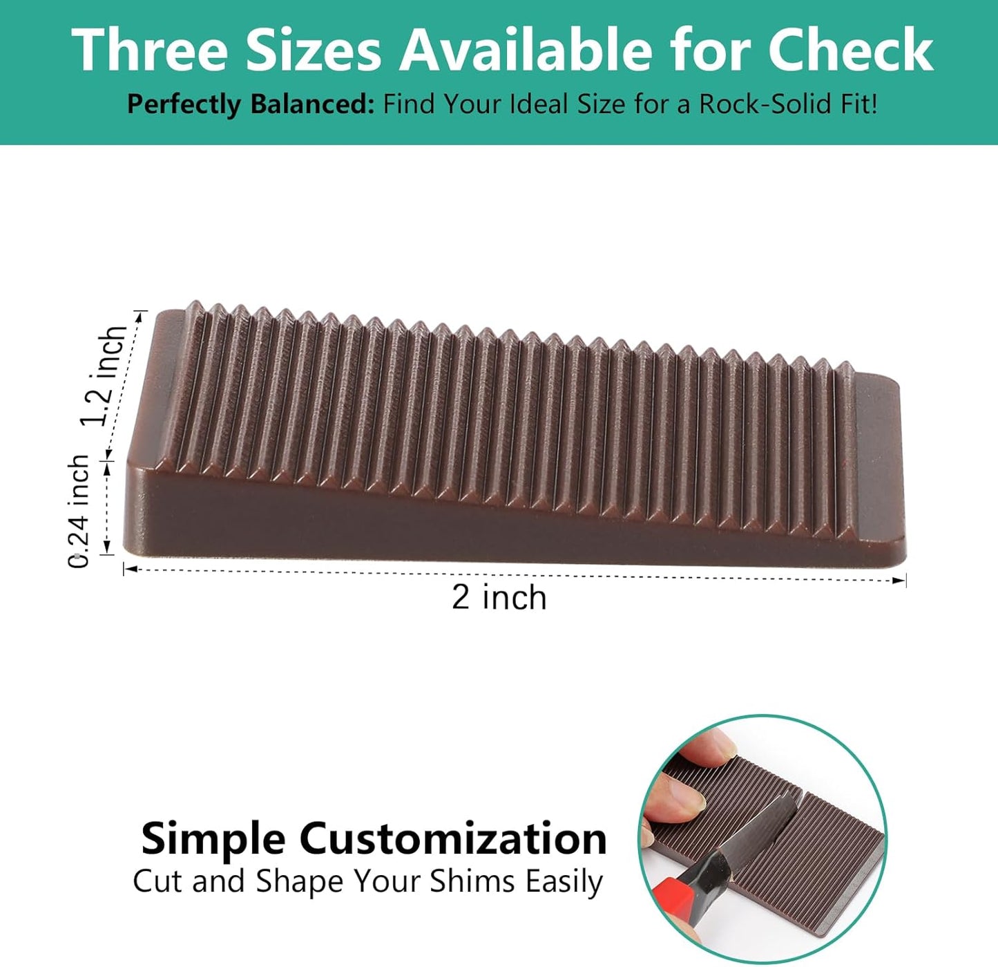 Furniture Leveler 12pcs Kit Size Variety | Multi-Purpose Rubber Shim for Leveling Feet Stable | Anti-Wobble Pad for Uneven Table, Dresser Leg, Toliet and More Furniture | Prevent from Wobbling