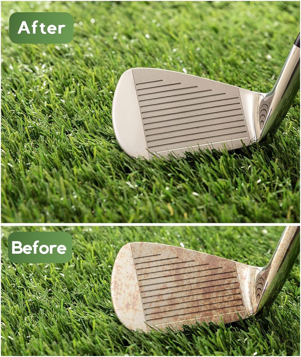 Pro Golf Club Polish, Golf Club Cleaner, Golf Club Scratch Remover Golf Club Rust Remover/Golf Club Cleaning Kit - 10 oz of Metal Polish Compound, Essentials Golf Accessories Golf Gifts for Men