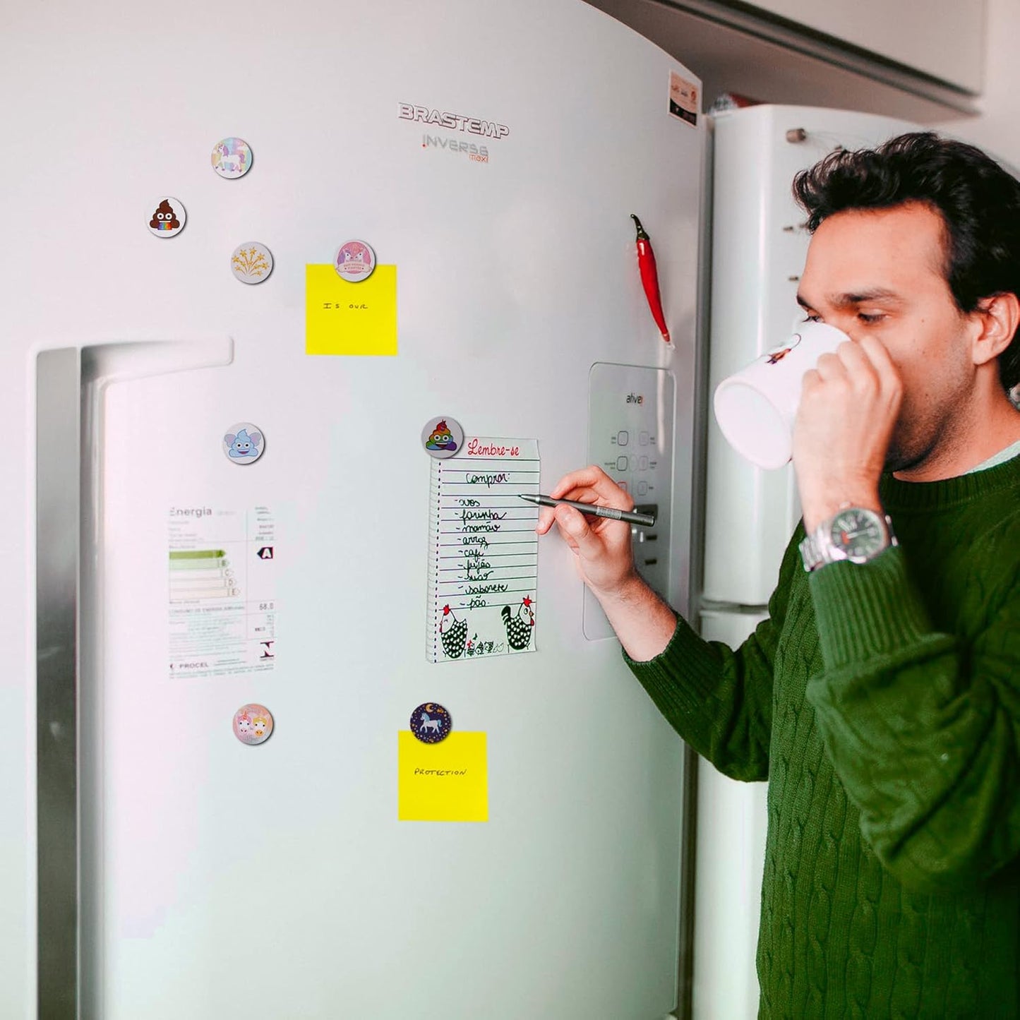 MORCART 28PCS Emoji Wonderland Magnets - Funny & Cute Fridge & Locker Decorative Magnets - Perfect for Office, Kitchen & Gifts