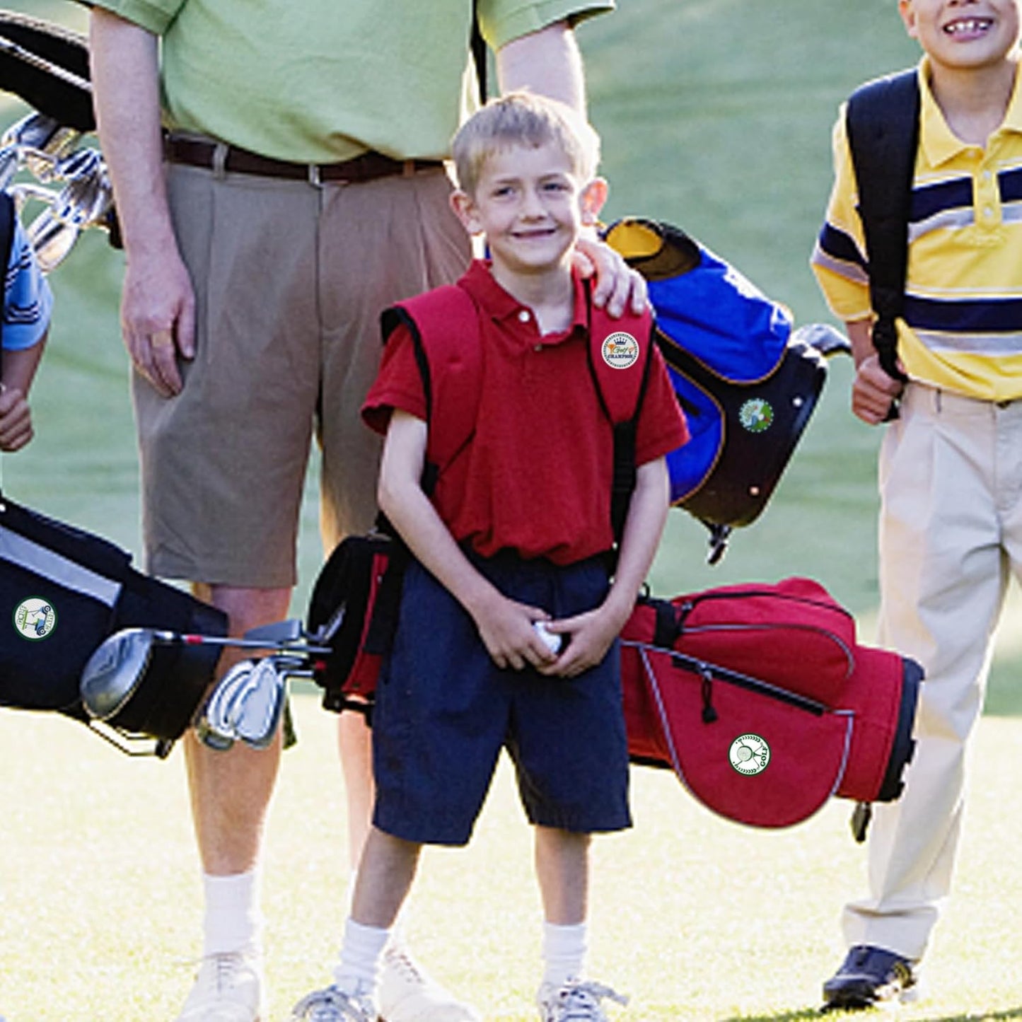 20 Sheets Sports Party Round Sticker Labels Decoration, Par Tee Golf Decals Party Supplies Favors, Round Golf Envelope Seals Paster for Party Decorations (1.5 Inches)