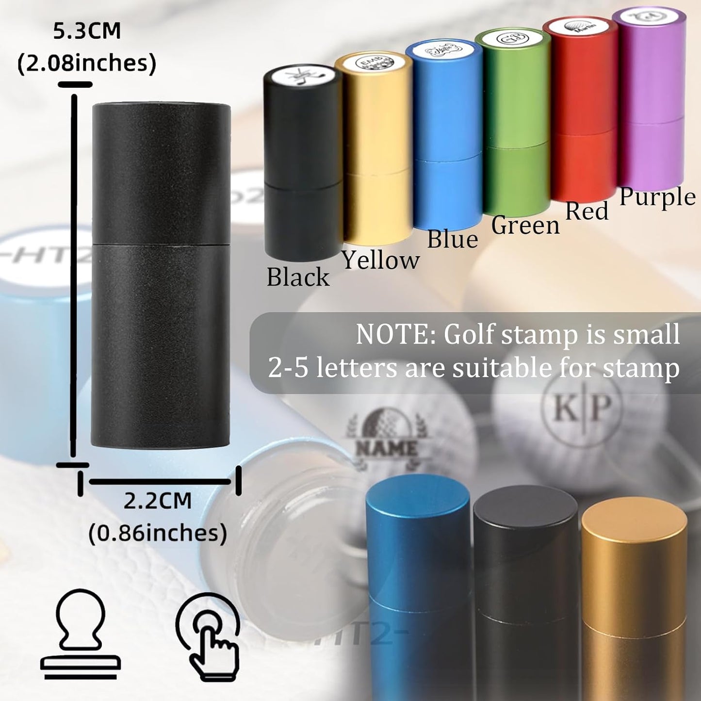 xrlsg Custom Golf Ball Stamp Personalized Self-Ink Golf Ball Stamper Monogram Ball Marker Gifts for Golfers Dad Husband Boyfriend