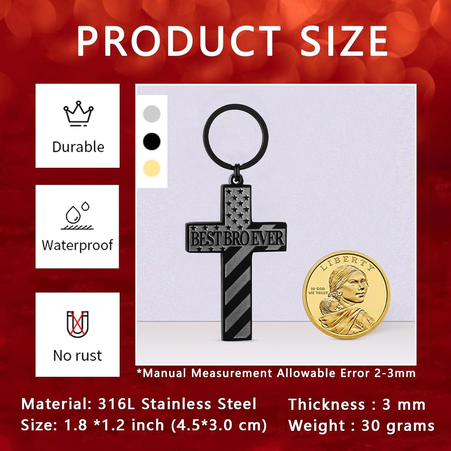 Football/Baseball/Soccer/Basketball Cross Keychains for Men First Communion Baptism Confirmation,Mens Gifts