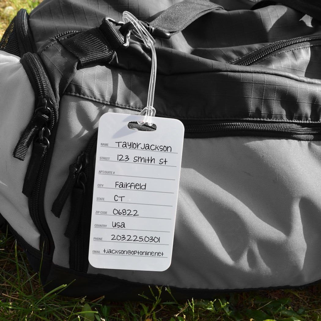 ChalkTalkSPORTS Golf Luggage & Bag Tag | Personalized Crossed Golf Clubs | Standard Lines on Back | Large | Black/Yellow