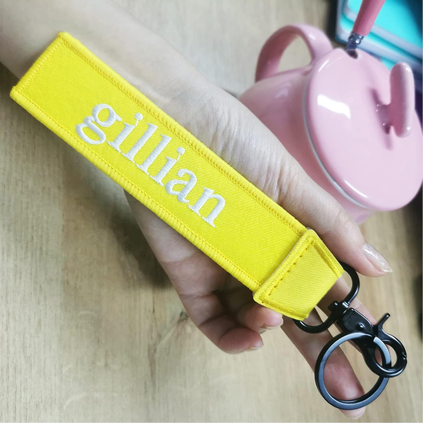 Custom Luggage Tags, Custom Personalized Luggage tag Name, Embroidery Key Ring Accessories for Car, Luggage, Crate,Gear