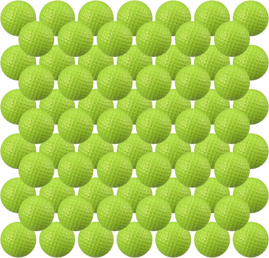 Junkin 80 Pcs Foam Golf Balls Rubber Practice Balls Realistic Feel and Flight Sport Training for Indoor or Outdoor Backyard Golf Training