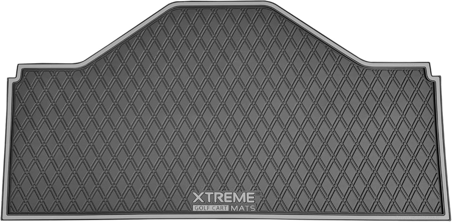 Xtreme MATS Evolution D5 Golf Cart Floor Mat - Rubber Double Diamond Design - Fits DMAX, GT 4 & 6, D5 2 Seater or 2+2 Including Evolution Maverick and Ranger Trims (Grey Trim, D5 Front Row Only)