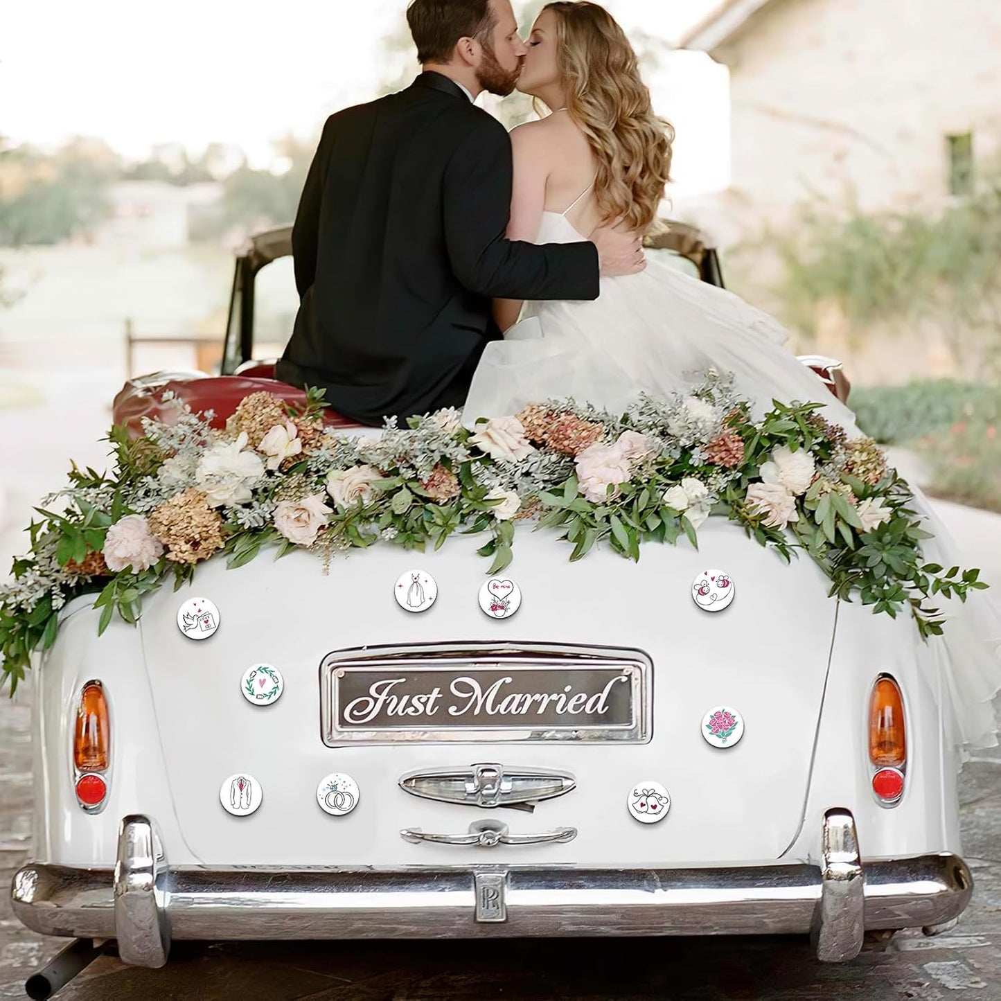 MORCART 30PCS Wedding Magnets, Cute Fridge Decoration Magnets Gift for Refrigerator Locker Whiteboard Decorative Magnetic Board Cabinets Classroom Office Cubicle