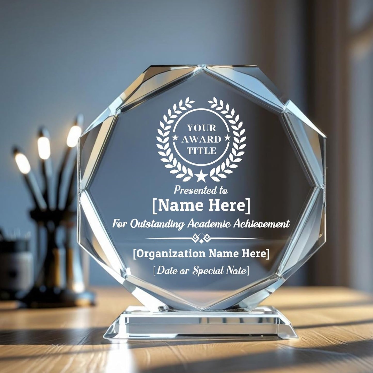 Personalized Trophy Award - Custom Crystal Awards and Trophies - Plaques Personalized Engraved - Thank You Gifts - Employee Appreciation Gifts for Cowokers, Recognition, Sports