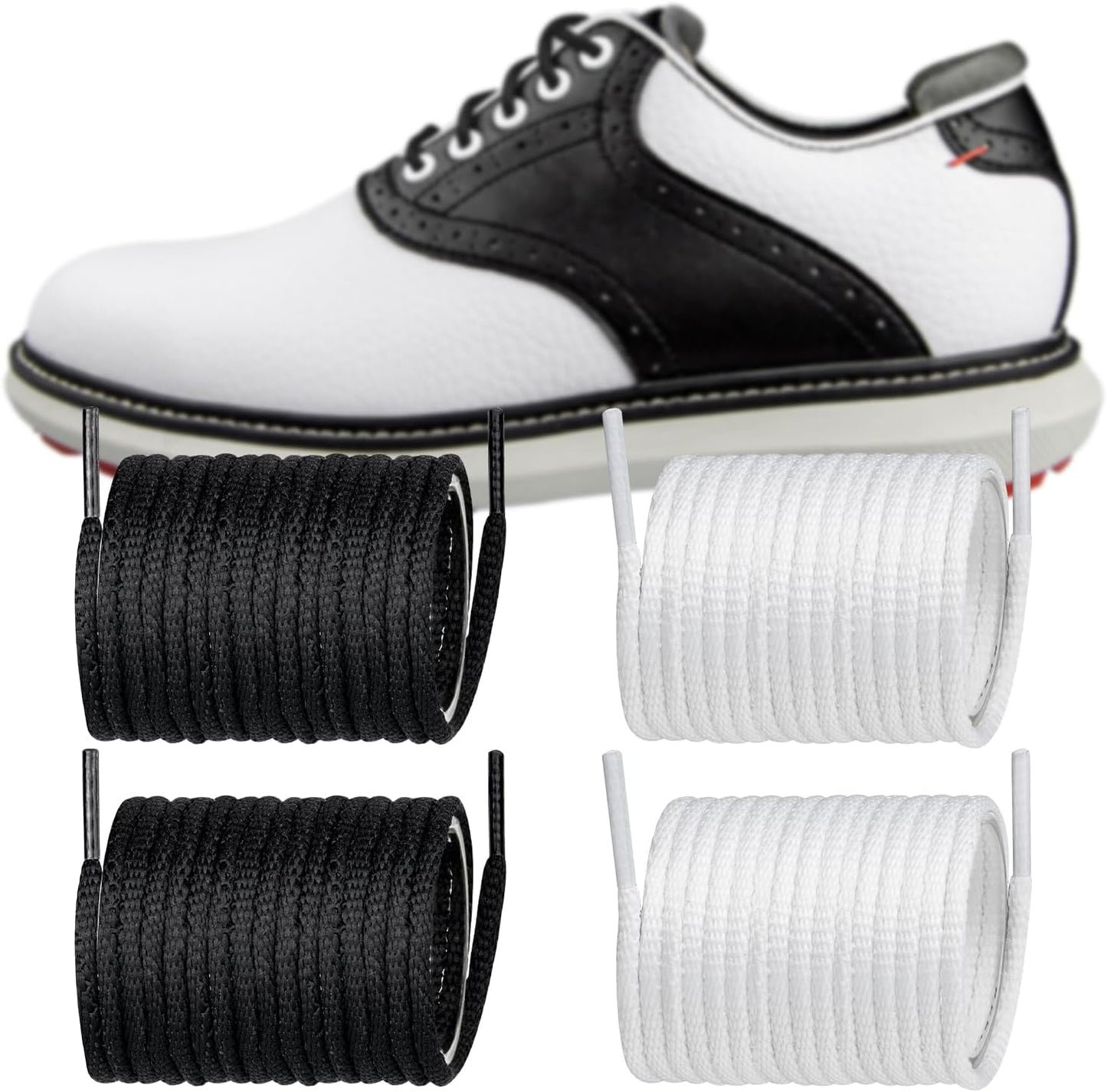 Endoto 2 Pairs Shoelaces for FootJoy Golf Dress Oxford Shoe Laces Replacement Shoe Strings