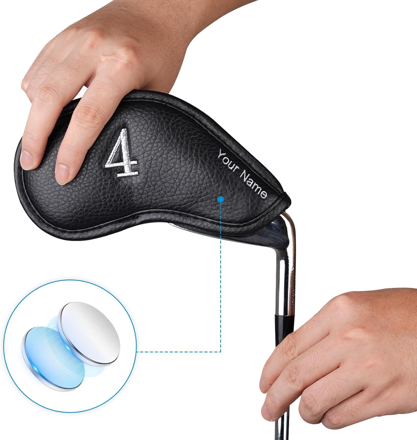 Craftsman Golf Magnetic Iron Headcovers Protective Cover with Large No. Available for Customize Name