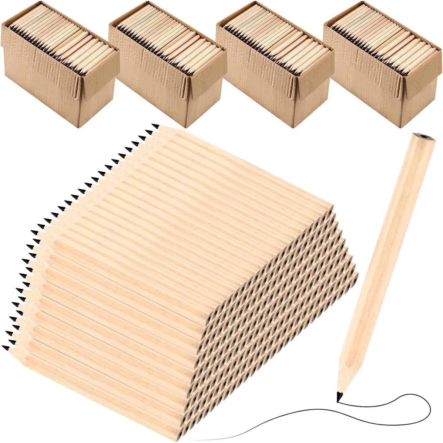 Yexiya Golf Pencils Bulk Half 2 HB 3.5 Pre Sharpened Hexagonal Yellow Wood Mini Pencils for Party Favors Kids School Classroom Office Supplies(2000 Pcs)