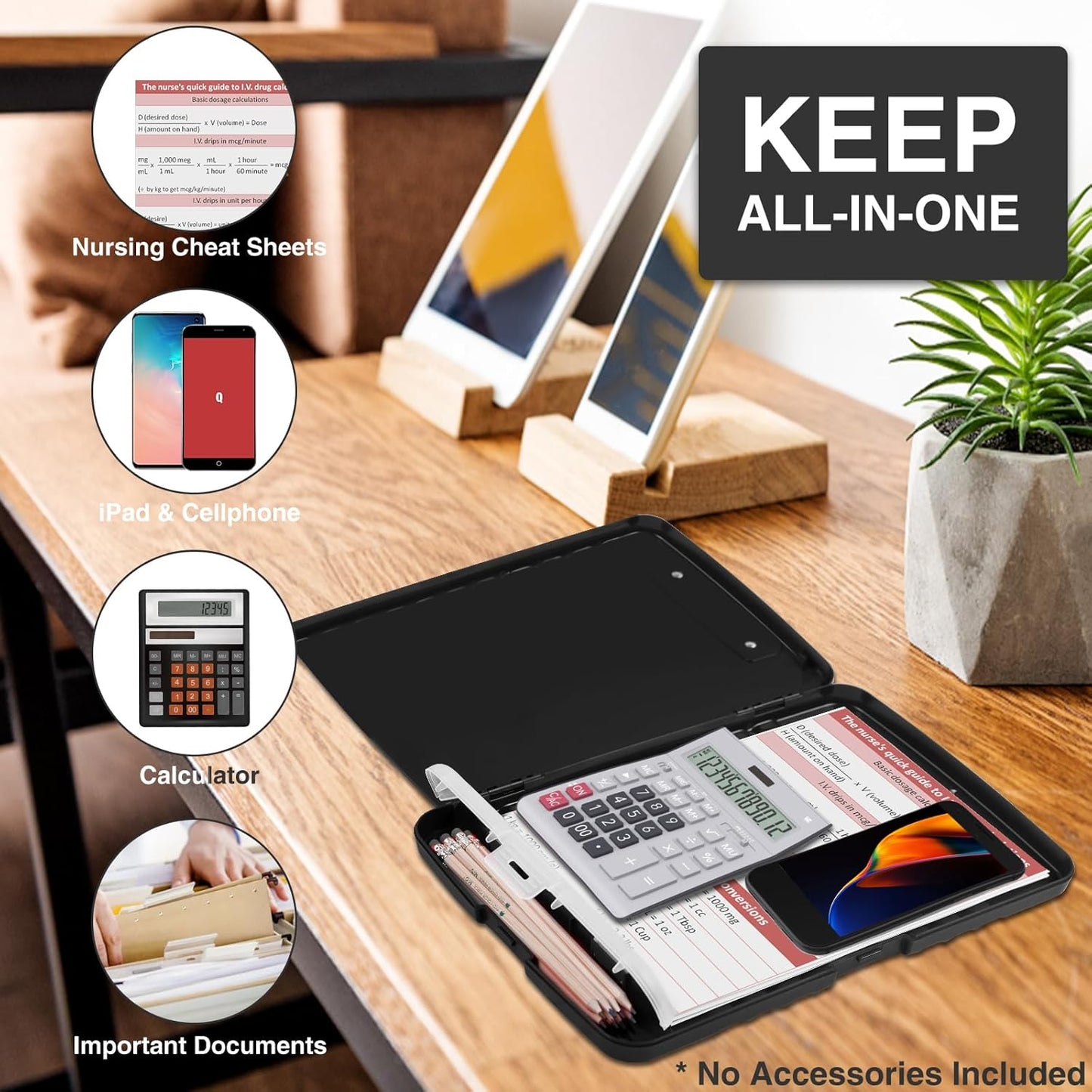 Sooez Clipboards with Storage, High Capacity Clip Boards 8.5x11 with Pen Holder, Heavy Duty Plastic Paper Organization Folder Cases, Letter / A4 Size for Nurse Teachers, School & Office Supplies