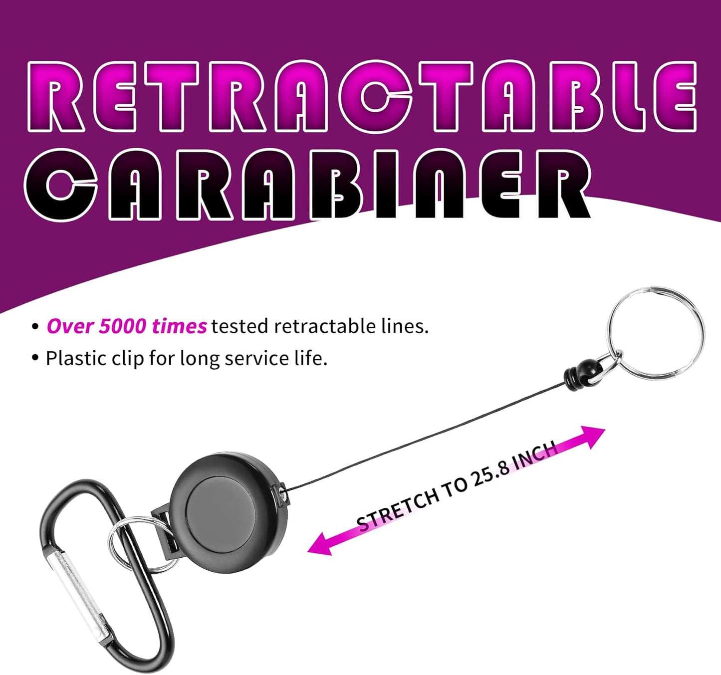 Mile High Life Golf Club Brush, Club Groove Cleaner with 2 Ft Retractable Extension Cord and Aluminum Carabiner, Golf Bag Accessories for Men and Women