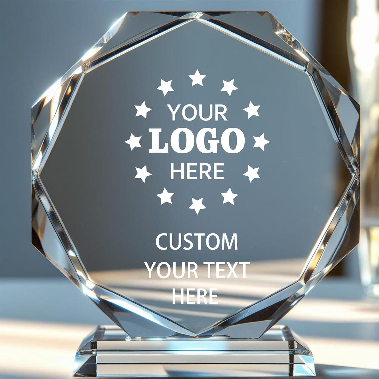 Personalized Crystal Trophy Award – Custom Awards and Trophies for Employees, Coworkers, Boss – Retirement, Farewell, Appreciation, Recognition Gifts – Custom Plaques