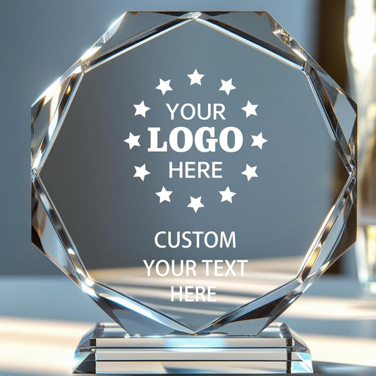 Personalized Crystal Trophy Award – Custom Awards and Trophies for Employees, Coworkers, Boss – Retirement, Farewell, Appreciation, Recognition Gifts – Custom Plaques
