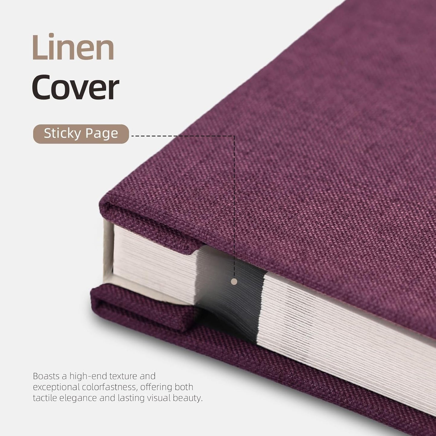 Vienrose Large Photo Album Self Adhesive for 4x6 5x7 8x10 Pictures Scrapbook Album DIY Scrap Book 40 Sticky Pages with A Metallic Pen