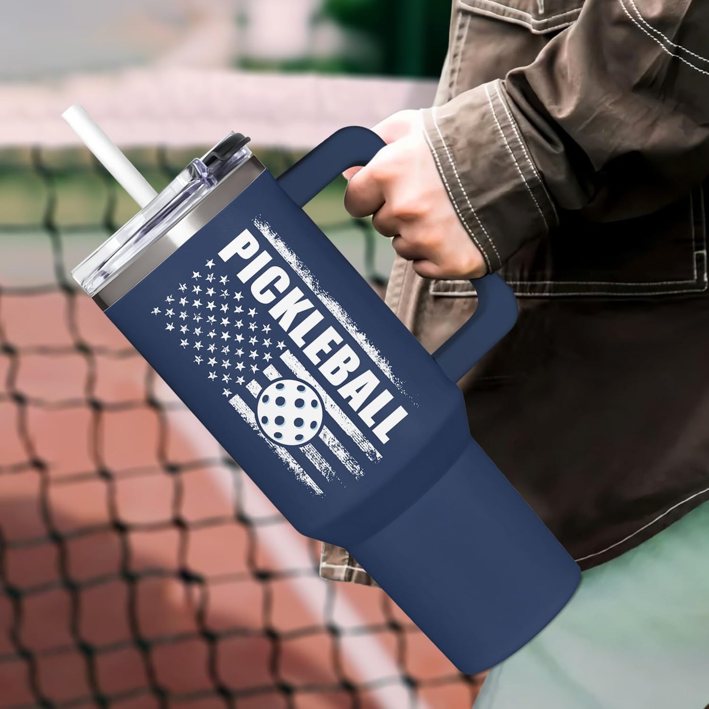 Pickleball Gifts For Men, Gifts For Pickleball Lovers, Pickleball Christmas Gift, Pickleballs Present Ideas From Son, Daughter And Kids, Christmas Presents For Dad, Pickleball Tumbler 40oz With Handle