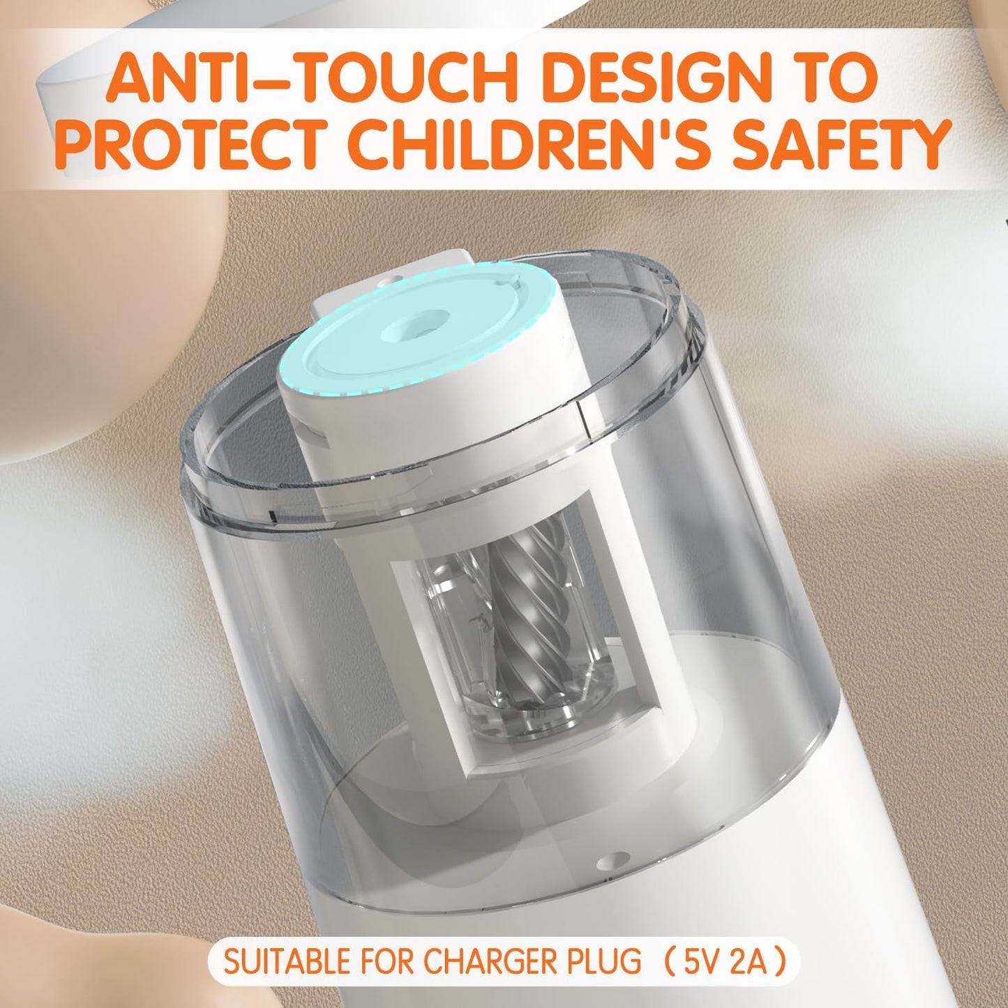 Deli Electric Pencil Sharpener, Automatic Pencil Sharpeners for No.2 Pencils Colored Pencils, Auto Stop, USB & Battery Operated for Kids, Students, Classroom, Home and Office, White