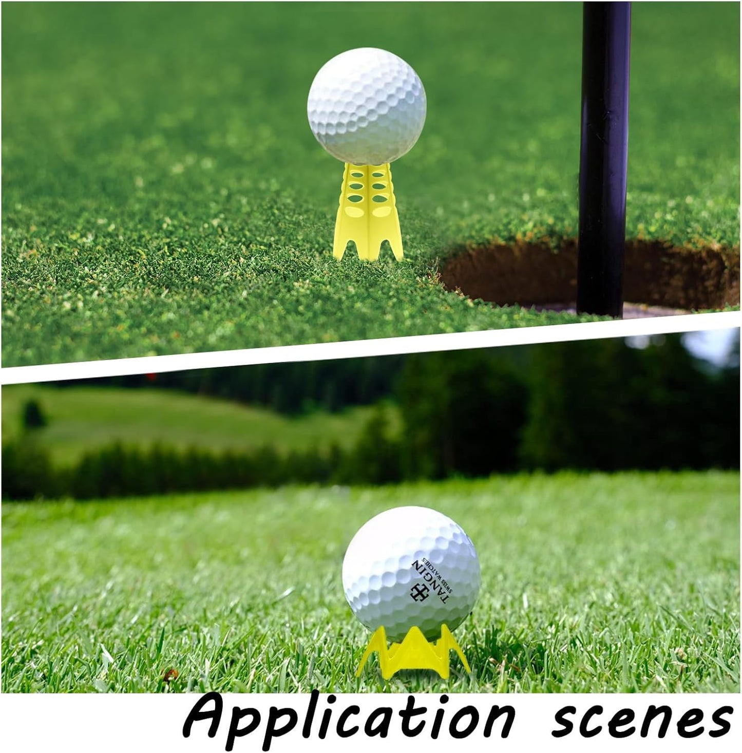 Golf Simulator Tees, Plastic Indoor Golf Mat Tees Practice Turf and Driving Range Winter Golf Tees (18 Pcs)