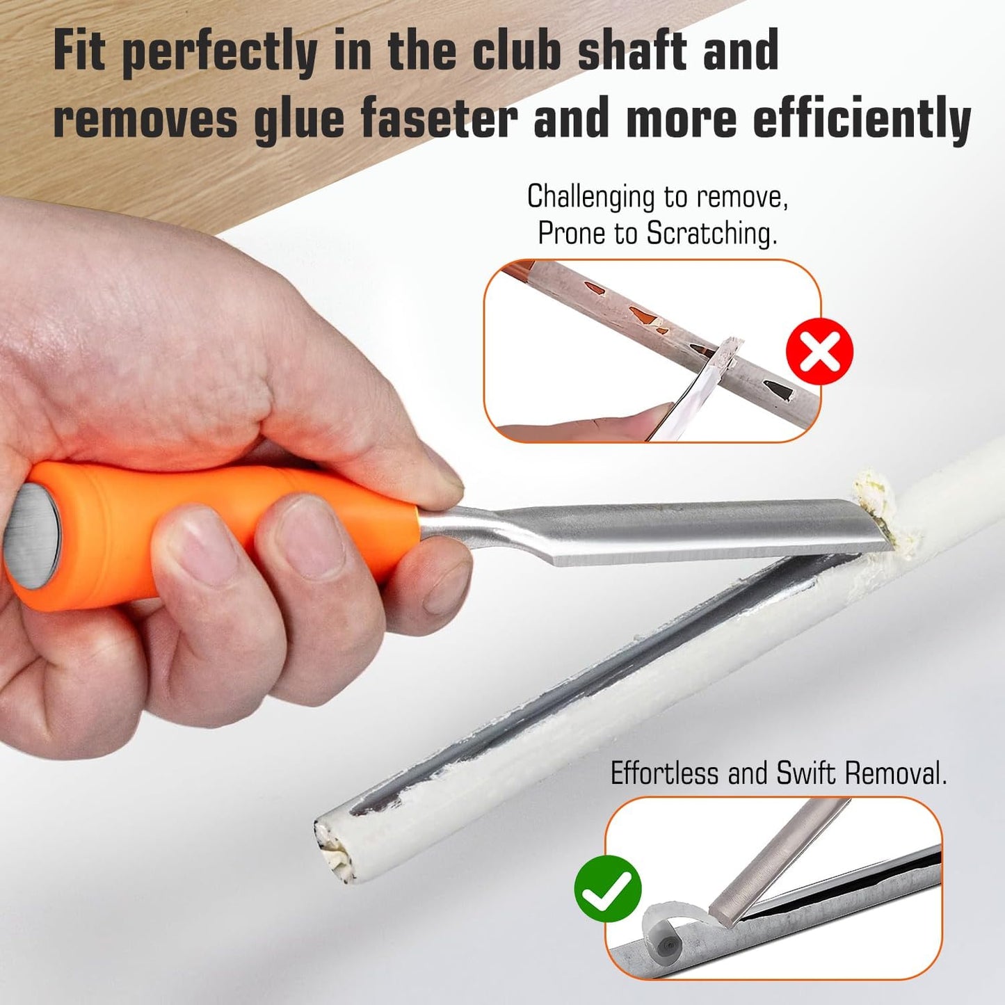 Golf Grip Kit for Regripping Golf Clubs - Include Portable Table Vise Rubber Clamp, 15 Tapes Strips, Golf Grip Removal Tool with Solvent