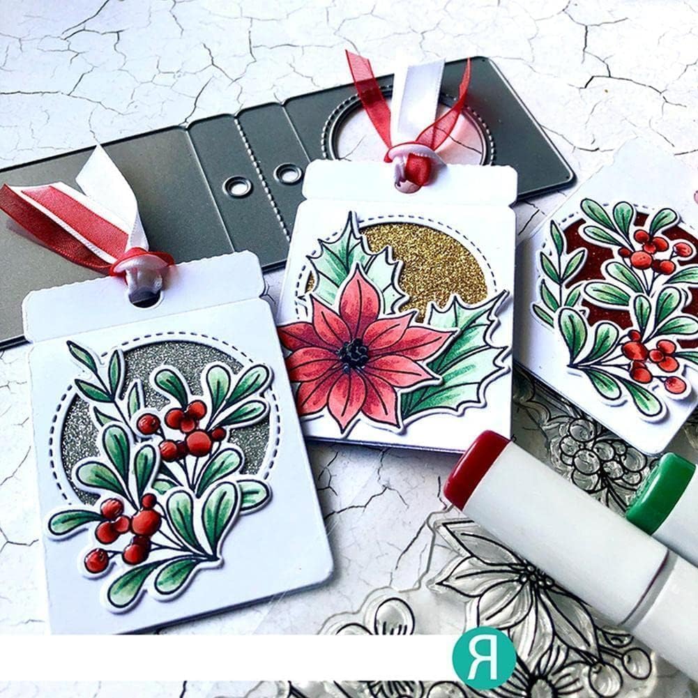 Label Cutting Dies Tags Metal Die Cuts Hang Tag Embossing Stencils Template Mould for Card Making DIY Paper Crafting Embossing Decorative, Scrapbooking Die-Cuts, Stamping