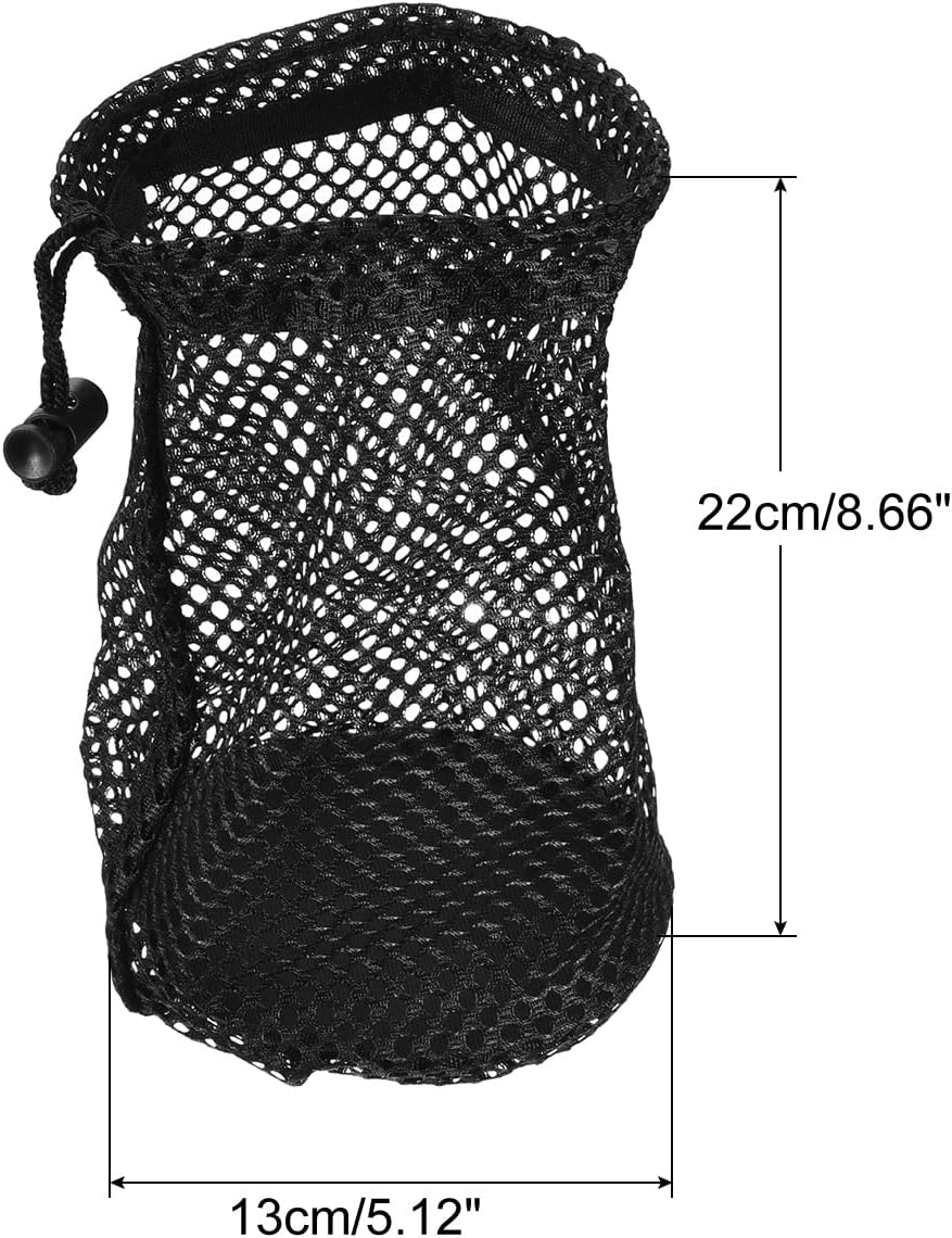 PATIKIL Golf Ball Bag, Nylon Drawstring Mesh Bag Storage Balls with Cord Lock Closure for Golf Tennis Sports