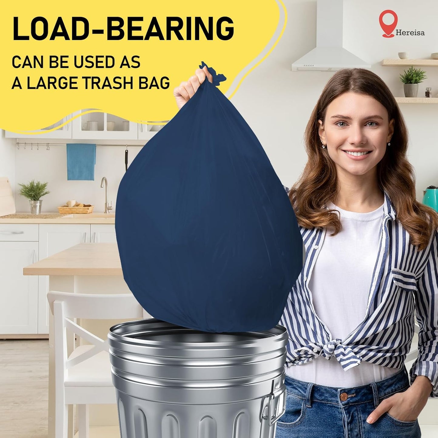 Plastic Navy Blue Tablecloths 3 Pack Disposable Table Covers 54" x 108" Deep Blue Table Cloths PEVA Party Tablecovers for Parties Picnic Birthday Wedding Banquet, Fits 6 to 8 Foot Tables