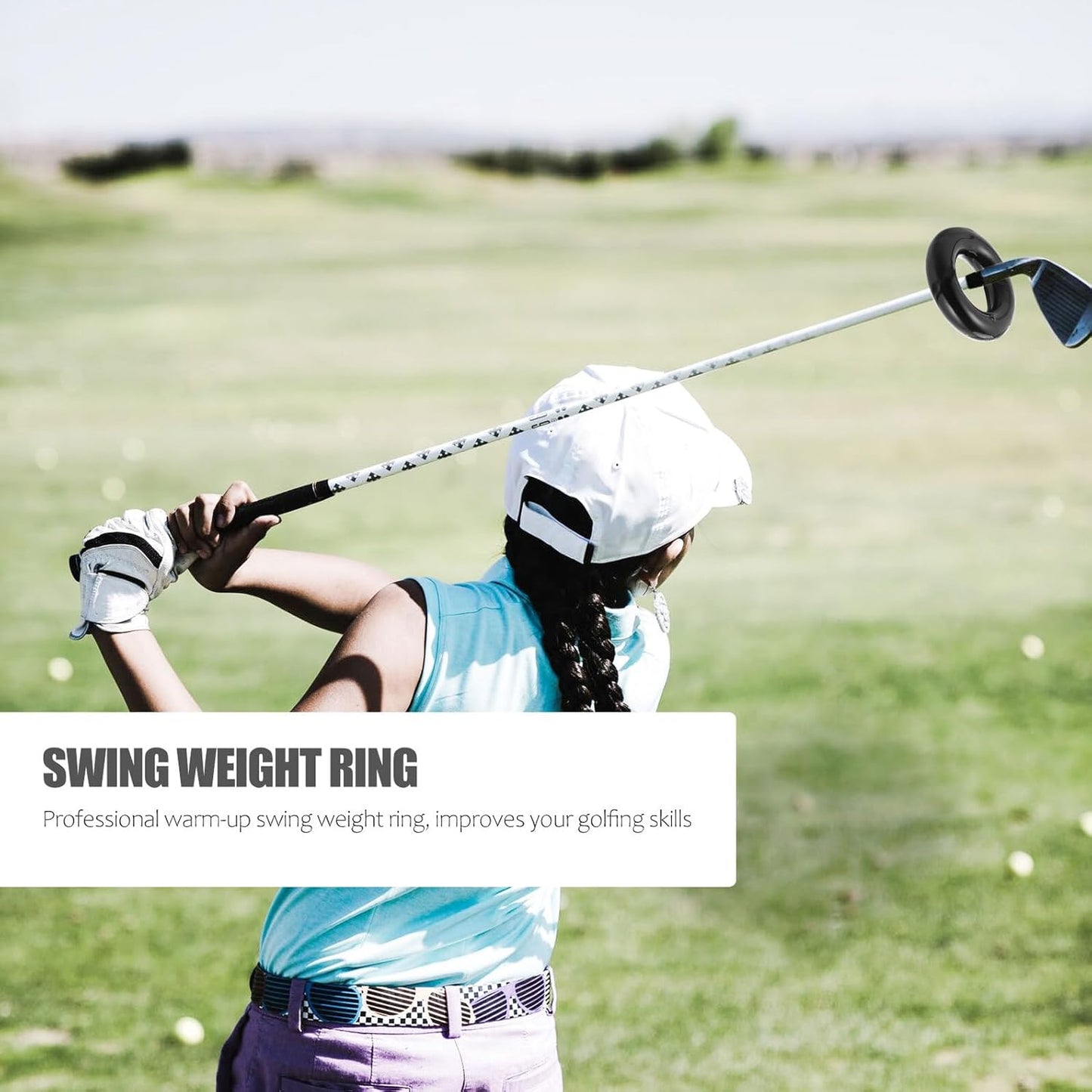 Healifty Weighted Swing Weight Ring Golf Training Aid for Muscle Warm-up and Swing Practice Construction with Protective Coating Portable Golfing Exercise Tool for Skill Improvement