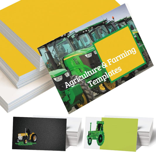 Custom Business Cards 100PCS Double-sided Printing Business Cards Customize with Your Logo Personalized 3.5"x 2" Cards for Business - Agriculture & Farming