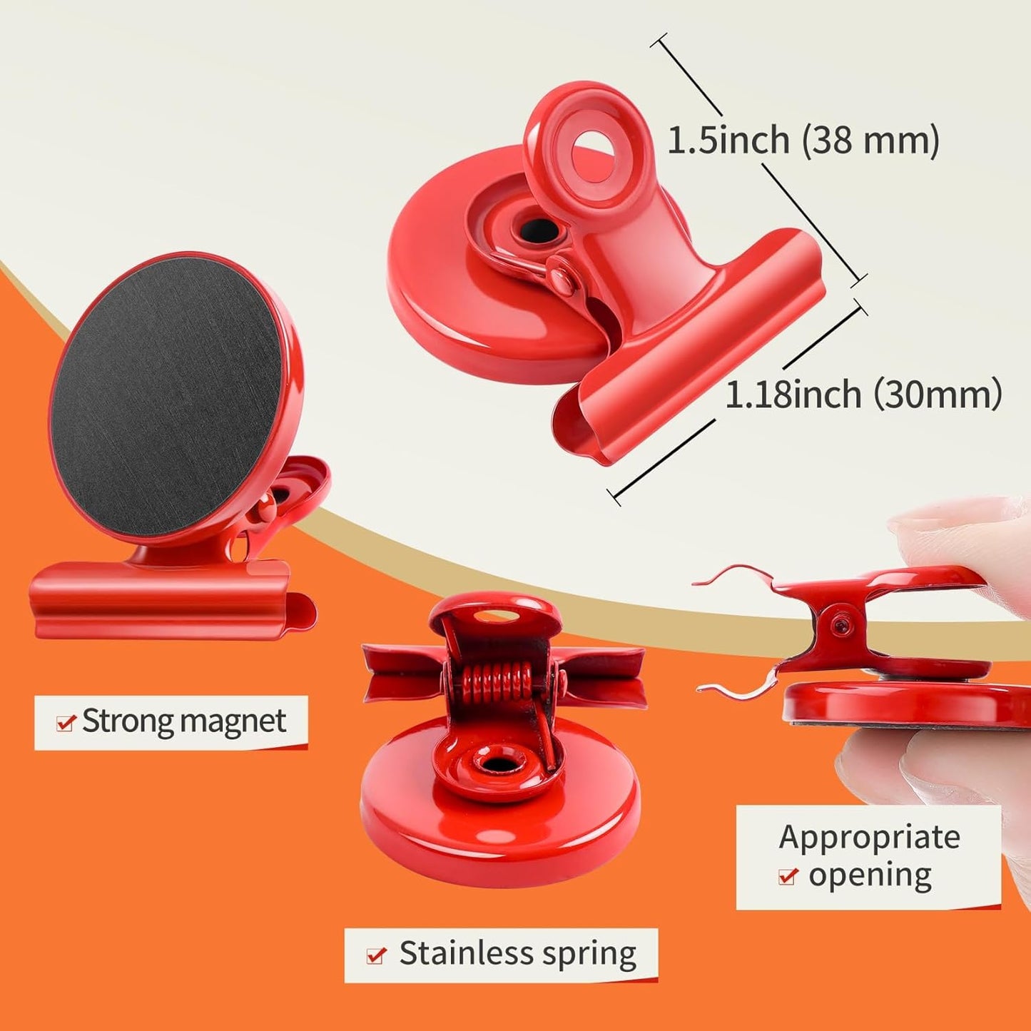 VNDUEEY 20 Pack Multicolored Magnetic Clips for Refrigerator Magnets Magnetic Clips for Fridge and Whiteboard Magnets for Home Office School