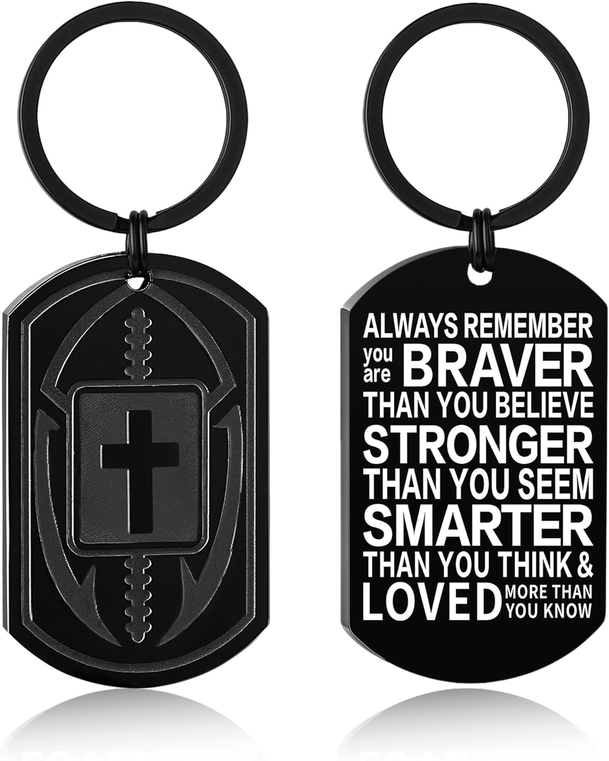 Football/Baseball/Soccer/Basketball Keychain for Men First Communion Baptism Confirmation Mens Gifts