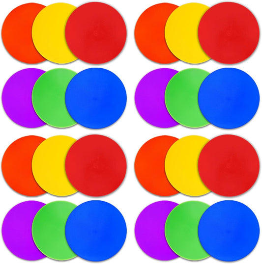 Spot Markers 18 Pcs 9 Inch 10 Inch Non Slip Rubber Agility Markers for Football, Basketball Training Markers,School Activities, Exercise Drills