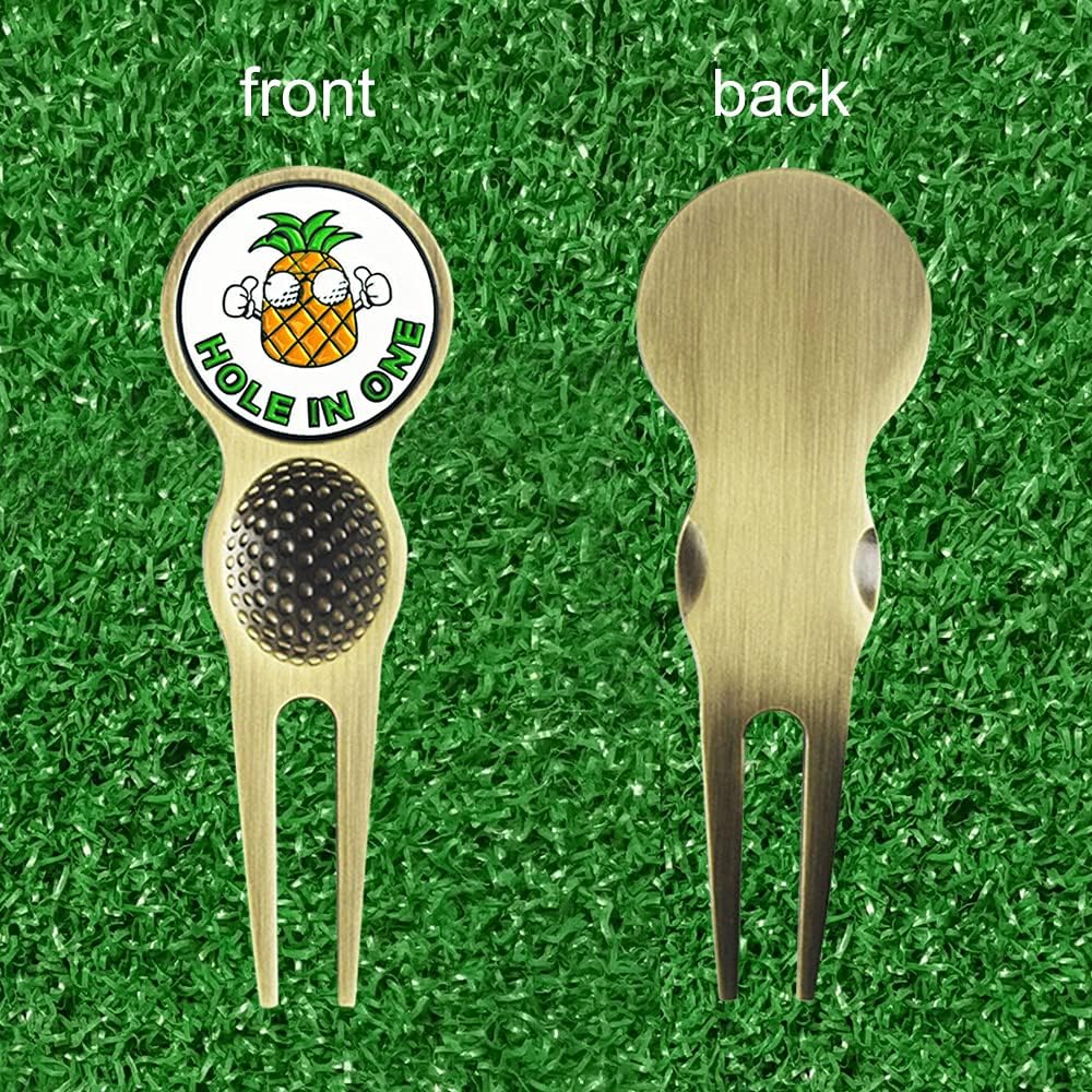 Golf Divot Repair Tool with Removeable Golf Ball Marker Golf Gift for Men Women