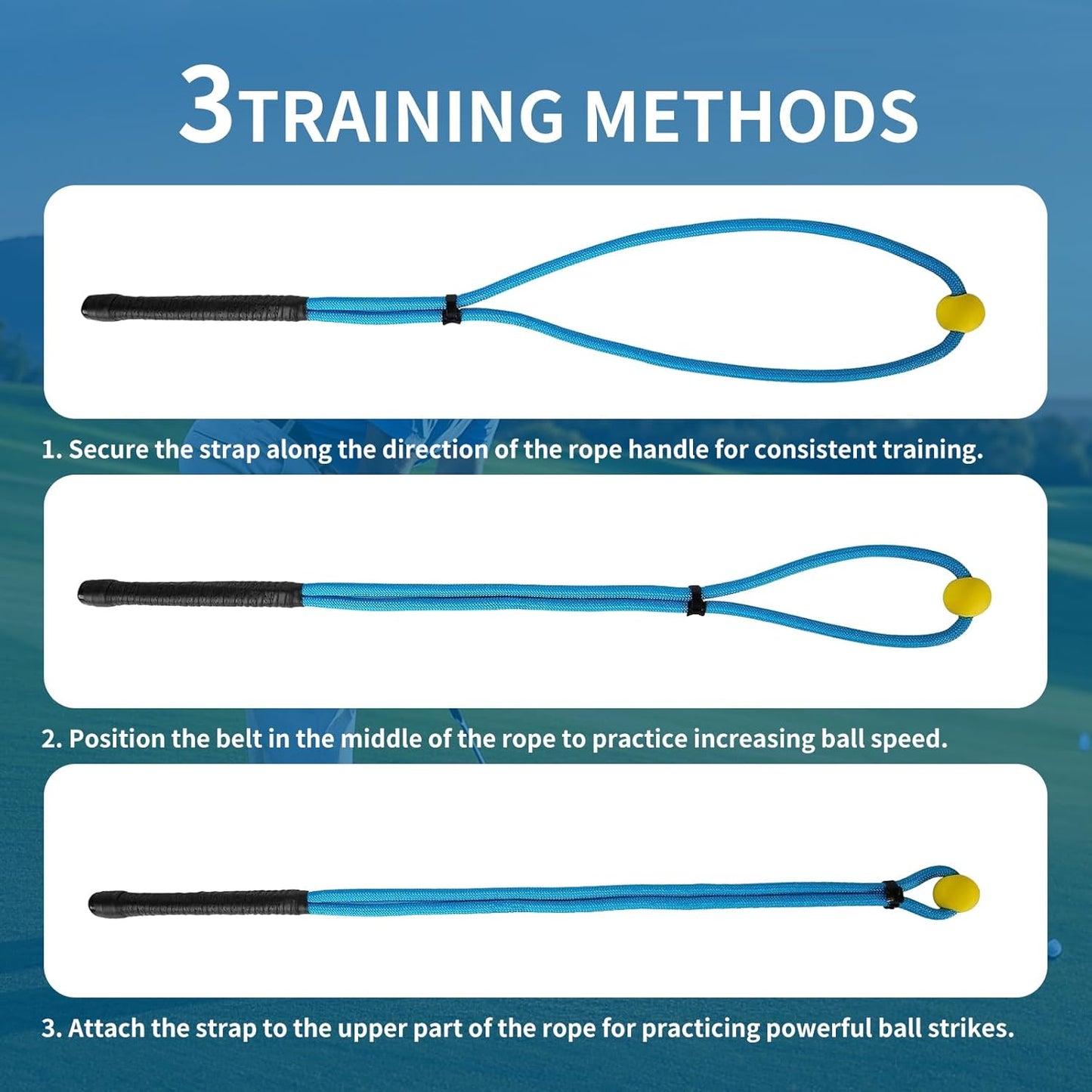 Golf Rope Swing Trainer, Golf Swing Training Aid, Golf Swing Trainer, Golf Training Aid, Golf Swing Trainers, Golf Speed Trainer, Can Improve Speed, Rhythm, Flexibility, and Strength