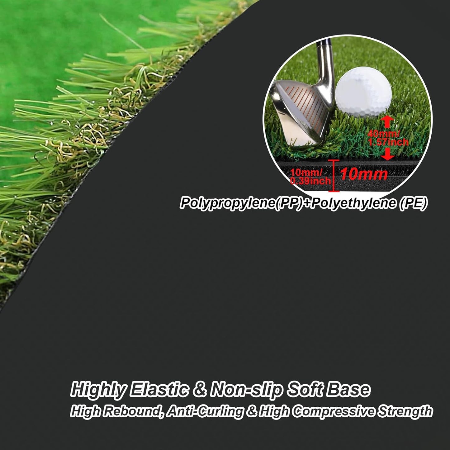 Nice C Putting Green Indoor, Putting Green, Golf Simulators for Home, Golf Putting Mat, Putting Mat Putting Green Outdoor, Challenge Putting Cup, 3 Holes, Flags, and Slope