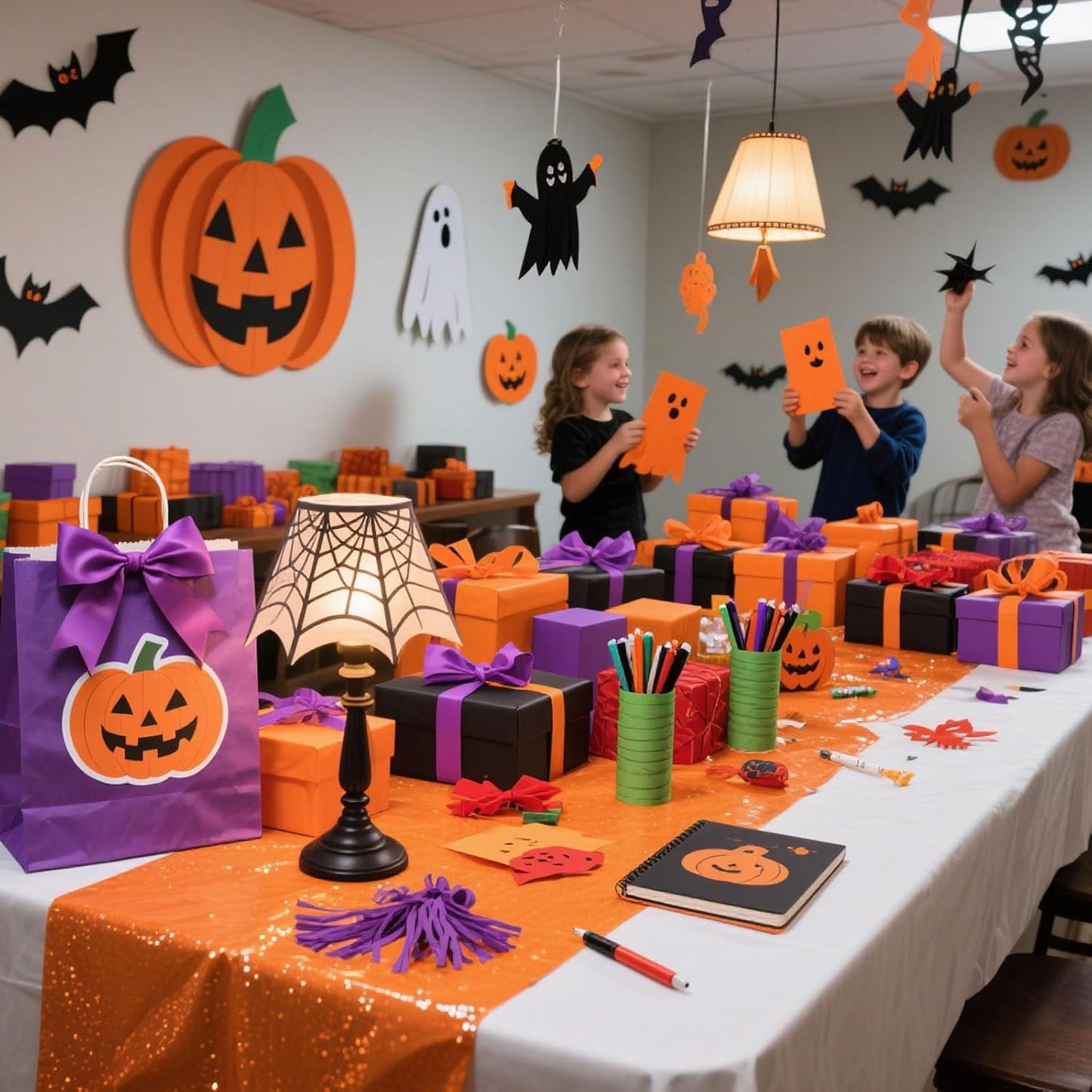 Shindel 120 Sheets Halloween Tissue Paper, 20x14 Inch Gift Wrapping Paper for Halloween DIY Crafts Gift Bags Boxes 5 Colors