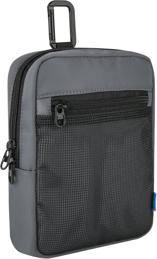 Xxerciz Golf Ball Pouch Bag Multi Pocket with Clip, Durable Nylon Golf Accessory Bag Organizer for Extra Phone, Ball, Tees, Pencils, Wallet, Ball Markers