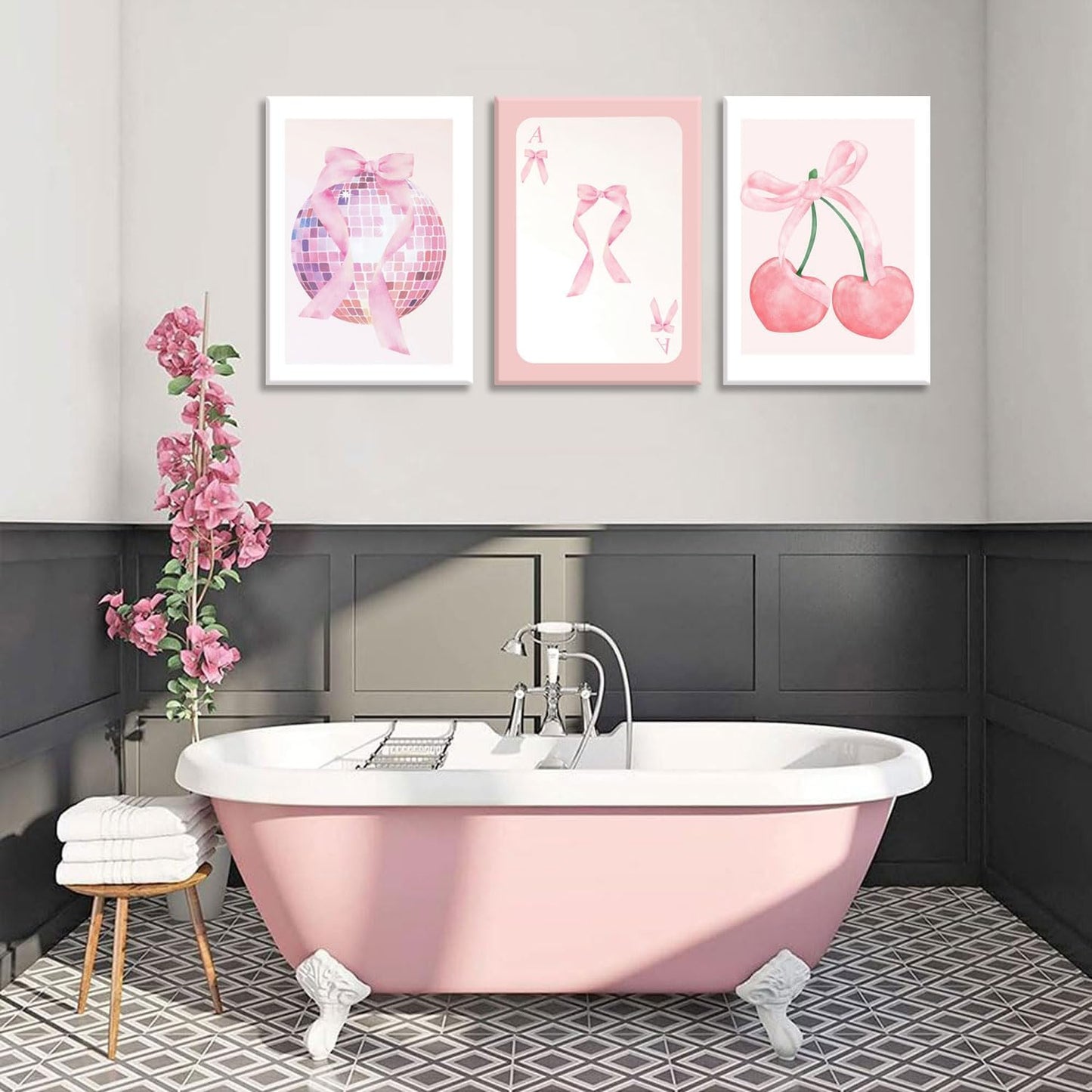 MTFBWY 3Pcs Framed Canvas Wall Art 12x16in Canvas