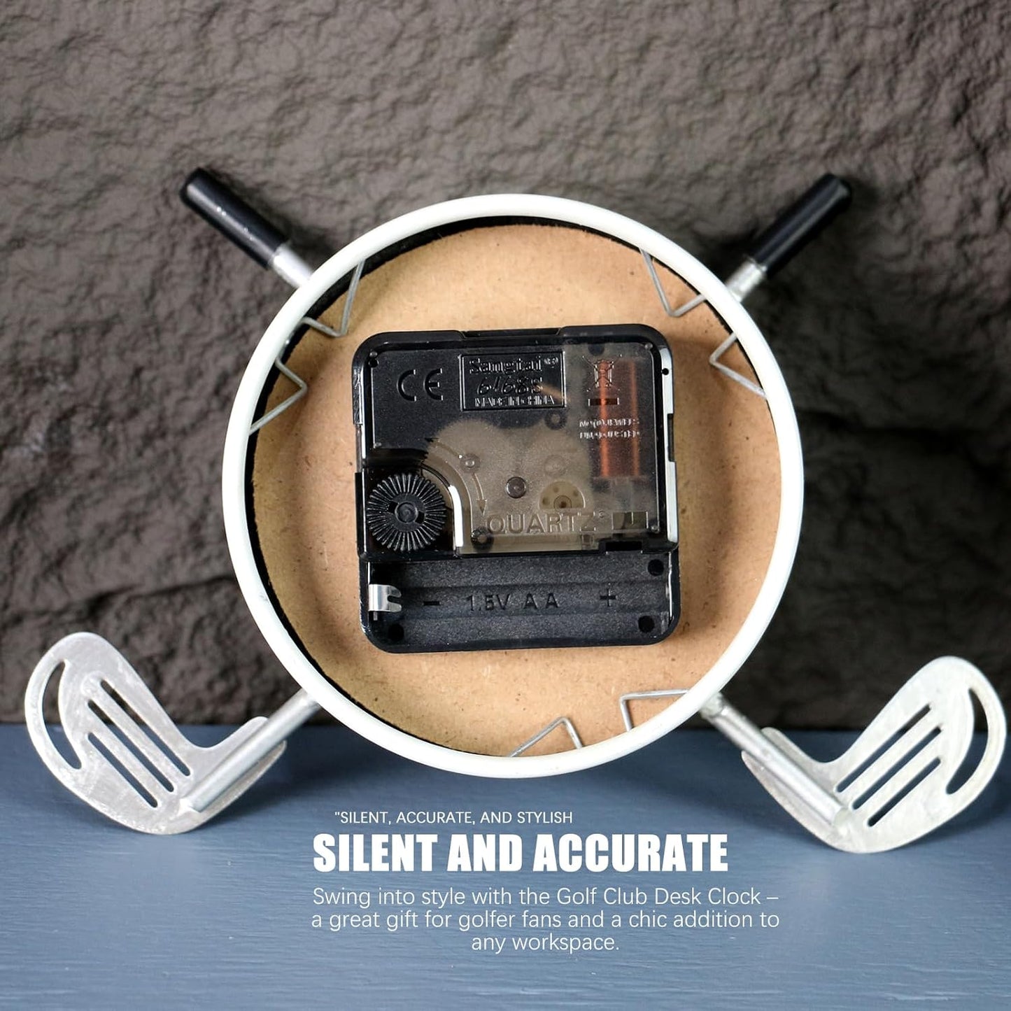 Golf Gifts for Men Dad Women Brother Bosses Golf Clubs Desk Clock Cool Desk Accessories for Coworkers Golfer Fans Souvenir Novelty Event Golf Office Decor Golfer Gadgets Unique Funny Stuff