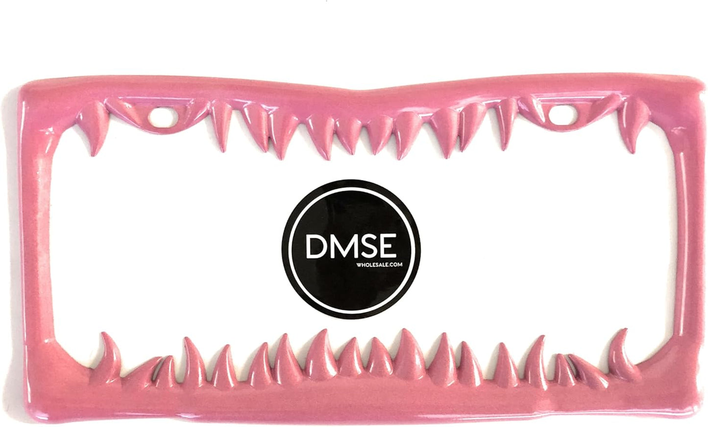 DMSE Jaws License Plate – Shark License Plate Frame Metal Universal 3D Teeth Built for Any Vehicle.
