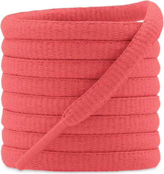 DELELE 2Pair Oval Shoes laces 42 Colors Half Round 1/4" Athletic ShoeLaces for Sport/Running Shoes Shoe Strings